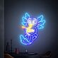 Axolotl mit Nudelschüssel LED-Neonschild für Restaurant und Wohnzimmer