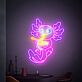 Axolotl mit Nudelschüssel LED-Neonschild für Restaurant und Wohnzimmer