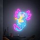 Axolotl mit Nudelschüssel LED-Neonschild für Restaurant und Wohnzimmer