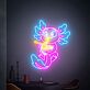 Axolotl mit Nudelschüssel LED-Neonschild für Restaurant und Wohnzimmer