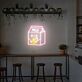 Milchpackung mit Banane LED Neonschild für Café und Küche