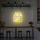 Milchpackung mit Banane LED Neonschild für Café und Küche