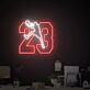 Basketballspieler mit Nummer 23 LED-Neonschild für Wohnzimmer Sportzimmer