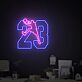 Basketballspieler mit Nummer 23 LED-Neonschild für Wohnzimmer Sportzimmer