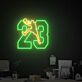 Basketballspieler mit Nummer 23 LED-Neonschild für Wohnzimmer Sportzimmer