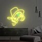 Cowgirl mit Hut und Sternbrille LED-Neonschild Wohnzimmer Bar