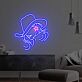 Cowgirl mit Hut und Sternbrille LED-Neonschild Wohnzimmer Bar