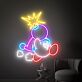 Comicfigur mit Bombe LED-Neonschild Gamingzimmer