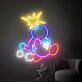 Comicfigur mit Bombe LED-Neonschild Gamingzimmer