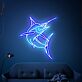 Brighten Up Your Space: Blue Marlin Fish Neon Sign, Perfect for Home, Office, or Bar Ambiance