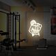 Muskelmann mit Hantel LED-Neonschild Fitnessstudio