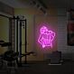 Muskelmann mit Hantel LED-Neonschild Fitnessstudio