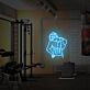 Muskelmann mit Hantel LED-Neonschild Fitnessstudio