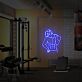 Muskelmann mit Hantel LED-Neonschild Fitnessstudio