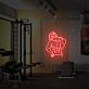 Muskelmann mit Hantel LED-Neonschild Fitnessstudio