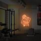 Muskelmann mit Hantel LED-Neonschild Fitnessstudio