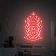 Meditierende Frau mit Symbolen und Lorbeerzweigen LED-Neonschild Wohnzimmer Yoga Studio