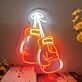 Boxhandschuhe LED-Neonschild für Fitnessstudio Sportbar