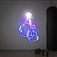 Boxhandschuhe LED-Neonschild für Fitnessstudio Sportbar