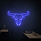 Add a Western Glow to Your Space: Bull Head Led Neon Longhorn Head Skull Light Sign for Bars, Homes, and Festive Occasions.
