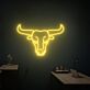 Add a Western Glow to Your Space: Bull Head Led Neon Longhorn Head Skull Light Sign for Bars, Homes, and Festive Occasions.