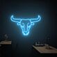 Add a Western Glow to Your Space: Bull Head Led Neon Longhorn Head Skull Light Sign for Bars, Homes, and Festive Occasions.