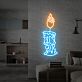 Kerze mit Totenkopf LED-Neonschild für Wohnzimmer Bar