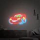rotes Rennwagen Cartoon LED-Neonschild Kinderzimmer