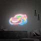 rotes Rennwagen Cartoon LED-Neonschild Kinderzimmer