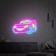 rotes Rennwagen Cartoon LED-Neonschild Kinderzimmer