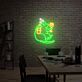 Katze mit Wein und Flasche LED-Neonschild Bar Wohnzimmer