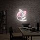 Brighten Your Evening Gatherings and Home Bar with the Whimsical Cat Drinking Wine Neon Sign Art Decor Neon Light Wall Art Signs Cute Cat Decor.