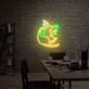 Brighten Your Evening Gatherings and Home Bar with the Whimsical Cat Drinking Wine Neon Sign Art Decor Neon Light Wall Art Signs Cute Cat Decor.