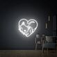 Katze in Herzform LED-Neonschild Wohnzimmer Schlafzimmer