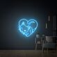 Katze in Herzform LED-Neonschild Wohnzimmer Schlafzimmer