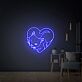 Katze in Herzform LED-Neonschild Wohnzimmer Schlafzimmer