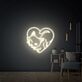 Katze in Herzform LED-Neonschild Wohnzimmer Schlafzimmer