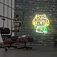 Katze mit Fliegenpilzhut LED-Neonschild Wohnzimmer Gamingzimmer