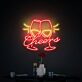 Sektgläser LED Neonschild für Bar und Restaurant