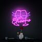 Sektgläser LED Neonschild für Bar und Restaurant