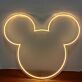 Mauskopf Silhouette LED-Neonschild für Kinderzimmer Wohnzimmer