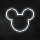 Mauskopf Silhouette LED-Neonschild für Kinderzimmer Wohnzimmer