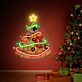 Pizza in Form eines Weihnachtsbaums LED-Neonschild Wohnzimmer Weihnachten