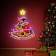 Pizza in Form eines Weihnachtsbaums LED-Neonschild Wohnzimmer Weihnachten