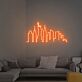 New York Skyline mit Freiheitsstatue LED-Neonschild Wohnzimmer Büro