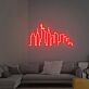 New York Skyline mit Freiheitsstatue LED-Neonschild Wohnzimmer Büro