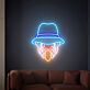 Clownkopf mit Hut und herausgestreckter Zunge LED-Neonschild Wohnzimmer Bar