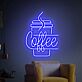 Kaffeebecher mit Dampf LED Neonschild für Café und Küche