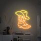 Cowboyhut und Cowboystiefel LED-Neonschild für Wohnzimmer Bar