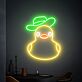 Ente mit Cowboyhut LED-Neonschild Wohnzimmer Bar
